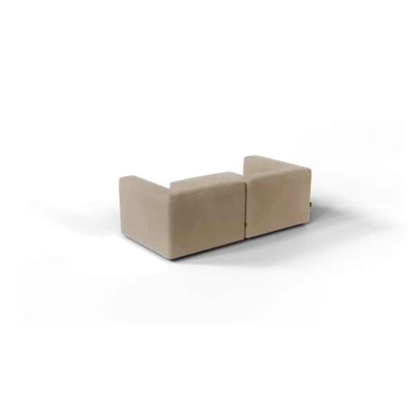 Chaiselongue, links -TASI- Farbe Shitake - Stoff: kvadrat Moss