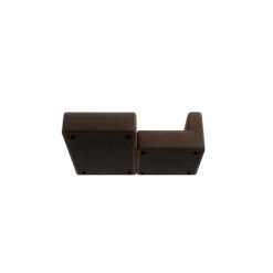 Chaiselongue, links -TASI- Farbe Espresso - Stoff: kvadrat Moss