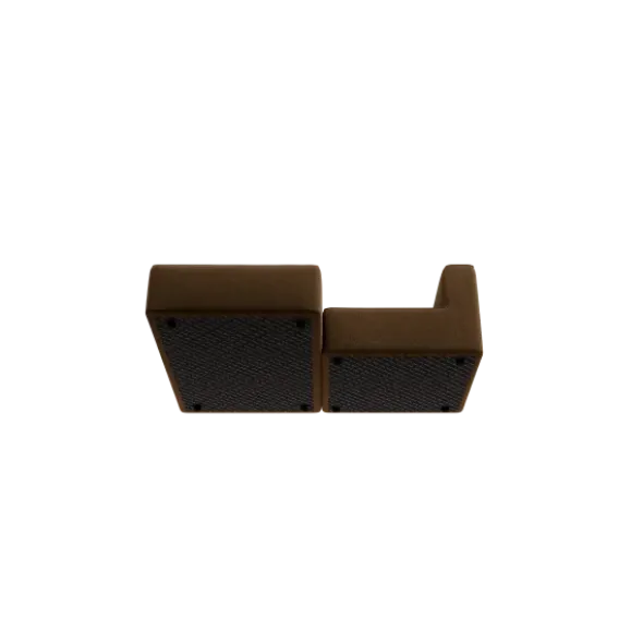 Chaiselongue, links -TASI- Farbe Agave Green - Stoff: kvadrat Moss