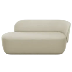 Chaiselongue, rechts -KUON- Boucla Beige