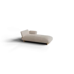 Chaiselongue, rechts -MOCO- Farbe Beige - Stoff: Pina