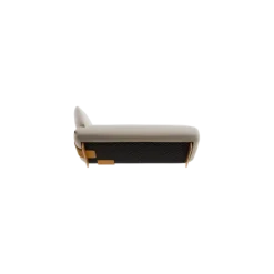 Chaiselongue, rechts -MOCO- Farbe Beige - Stoff: Boucla