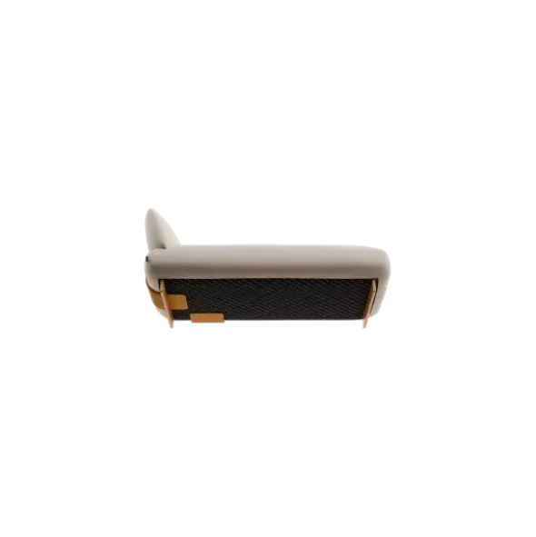 Chaiselongue, rechts -MOCO- Farbe Beige - Stoff: Boucla