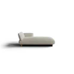 Chaiselongue, rechts -MOCO- Farbe Beige - Stoff: Boucla