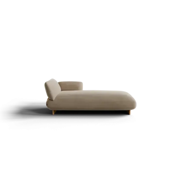 Chaiselongue, rechts -MOCO- Farbe Beige - Stoff: kvadrat Melange Nap