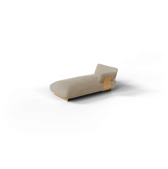Chaiselongue, rechts -MOCO- Farbe Beige - Stoff: kvadrat Melange Nap