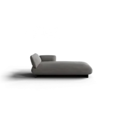 Chaiselongue, rechts -MOCO- Farbe Zinc - Stoff: Pina