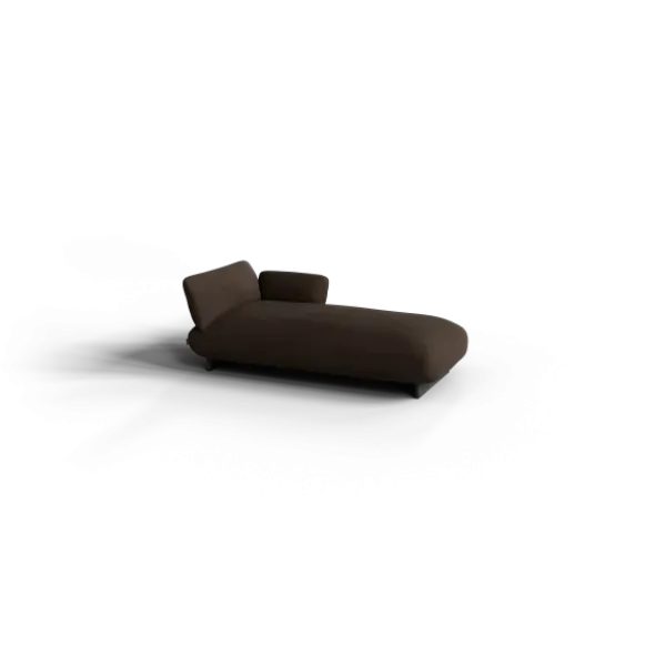 Chaiselongue, rechts -MOCO- Farbe Espresso - Stoff: Pina