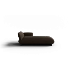 Chaiselongue, rechts -MOCO- Farbe Espresso - Stoff: Pina