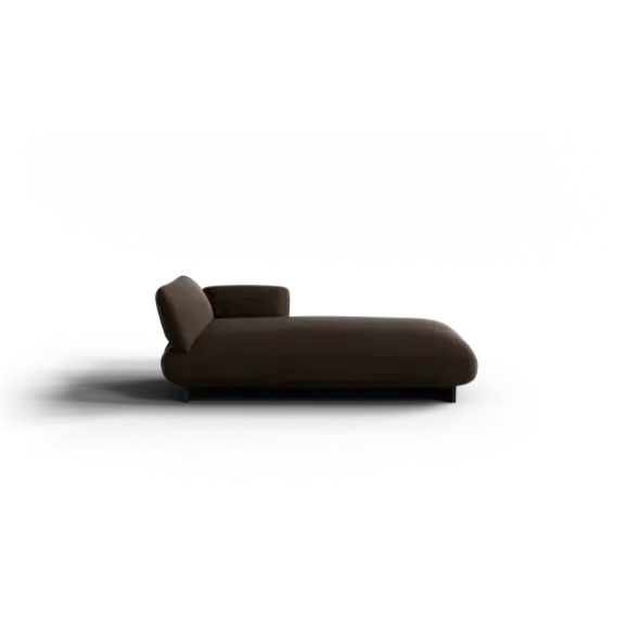 Chaiselongue, rechts -MOCO- Farbe Espresso - Stoff: Pina