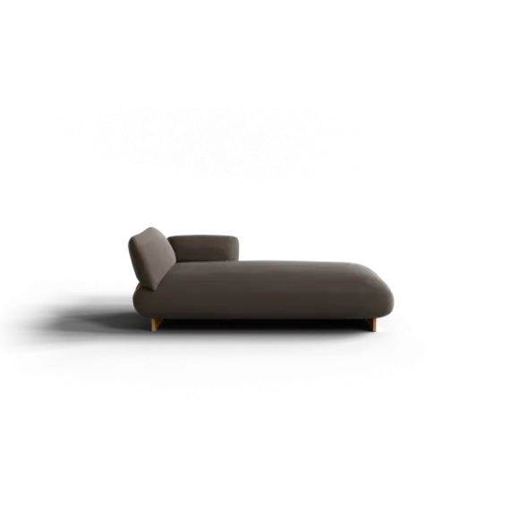 Chaiselongue, rechts -MOCO- Farbe Shitake - Stoff: Boucla
