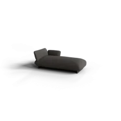 Chaiselongue, rechts -MOCO- Farbe Taupe - Stoff: Boucla
