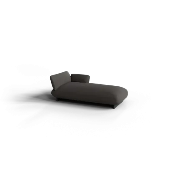 Chaiselongue, rechts -MOCO- Farbe Taupe - Stoff: Boucla