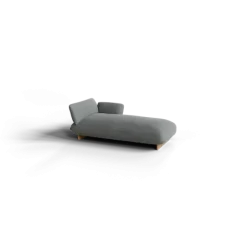 Chaiselongue, rechts -MOCO- Farbe Desert - Stoff: kvadrat Melange Nap