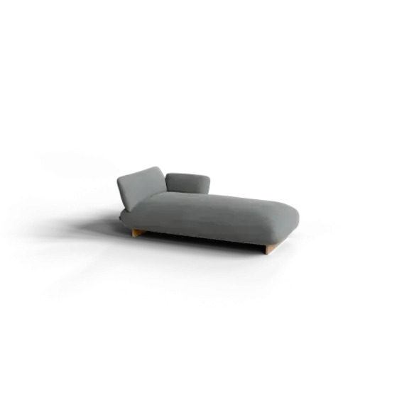 Chaiselongue, rechts -MOCO- Farbe Desert - Stoff: kvadrat Melange Nap