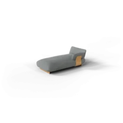 Chaiselongue, rechts -MOCO- Farbe Desert - Stoff: kvadrat Melange Nap