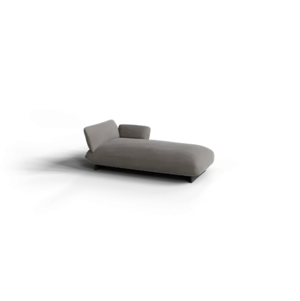 Chaiselongue, rechts -MOCO- Farbe Shitake - Stoff: kvadrat Melange Nap