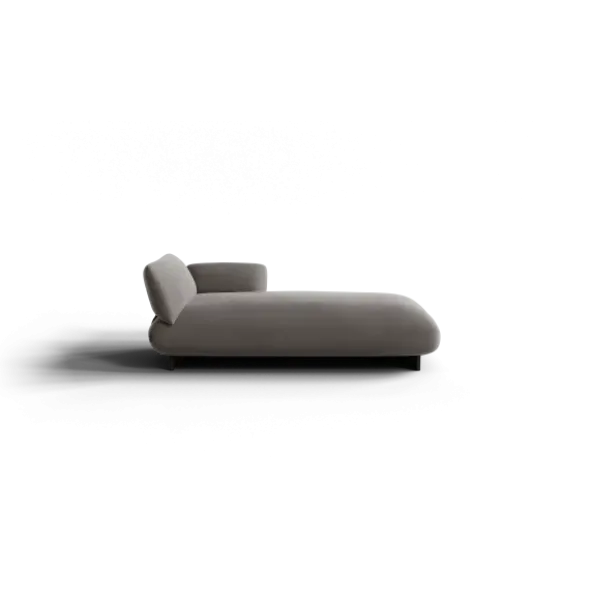 Chaiselongue, rechts -MOCO- Farbe Shitake - Stoff: kvadrat Melange Nap