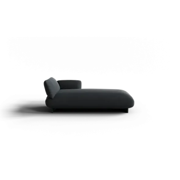 Chaiselongue, rechts -MOCO- Farbe Coal - Stoff: kvadrat Melange Nap