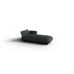 Chaiselongue, rechts -MOCO- Farbe Coal - Stoff: kvadrat Melange Nap