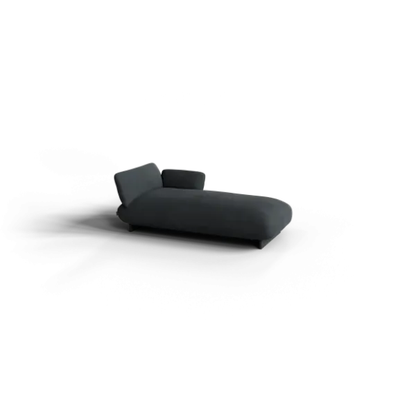 Chaiselongue, rechts -MOCO- Farbe Coal - Stoff: kvadrat Melange Nap