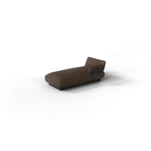 Chaiselongue, rechts -MOCO- Farbe Espresso - Stoff: kvadrat Moss