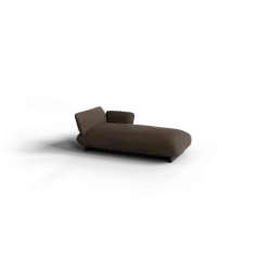 Chaiselongue, rechts -MOCO- Farbe Espresso - Stoff: kvadrat Moss