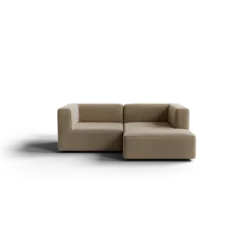 Chaiselongue, rechts -TASI- Farbe Beige - Stoff: kvadrat Melange Nap