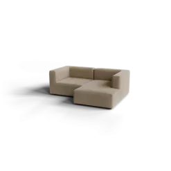 Chaiselongue, rechts -TASI- Farbe Beige - Stoff: kvadrat Melange Nap