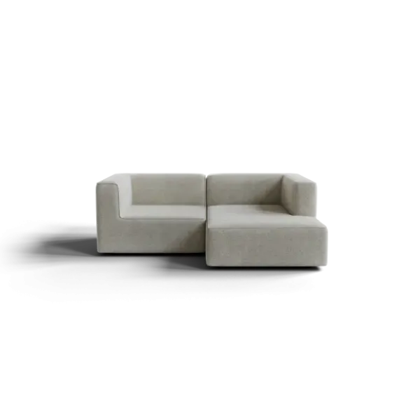 Chaiselongue, rechts -TASI- Farbe Cloud - Stoff: kvadrat Moss
