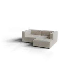 Chaiselongue, rechts -TASI- Farbe Desert - Stoff: Pina