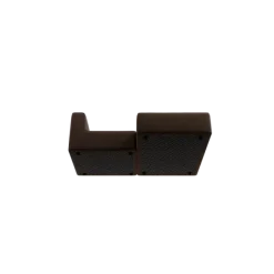 Chaiselongue, rechts -TASI- Farbe Espresso - Stoff: Pina