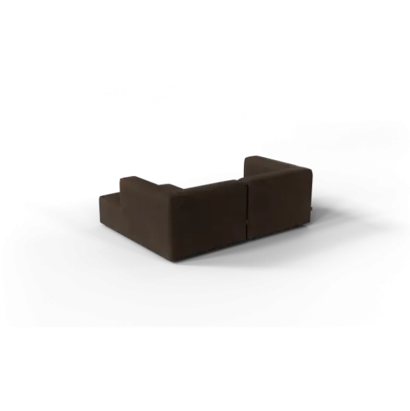 Chaiselongue, rechts -TASI- Farbe Espresso - Stoff: Pina