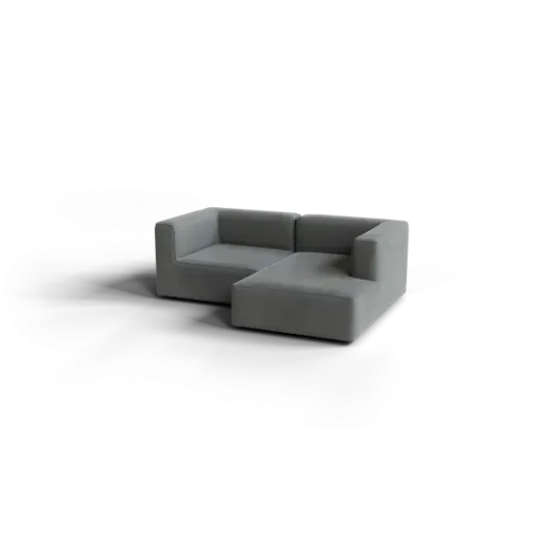 Chaiselongue, rechts -TASI- Farbe Desert - Stoff: kvadrat Melange Nap