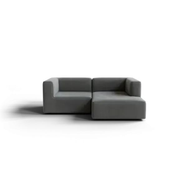 Chaiselongue, rechts -TASI- Farbe Desert - Stoff: kvadrat Melange Nap