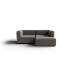 Chaiselongue, rechts -TASI- Farbe Shitake - Stoff: kvadrat Melange Nap