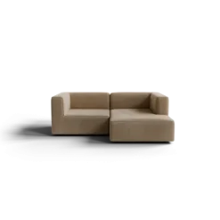 Chaiselongue, rechts -TASI- Farbe Shitake - Stoff: kvadrat Moss