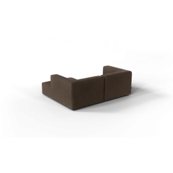 Chaiselongue, rechts -TASI- Farbe Espresso - Stoff: kvadrat Moss
