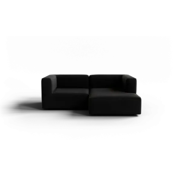Chaiselongue, rechts -TASI- Farbe Coal - Stoff: Boucla