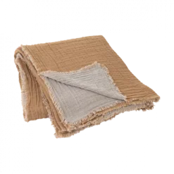 Decke -DOUBLE- Farbe Tan 130 x 200 cm