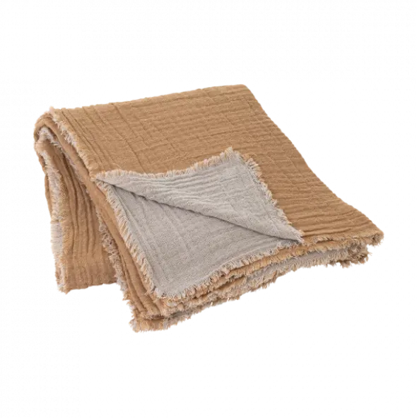 Decke -DOUBLE- Farbe Tan 130 x 200 cm