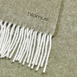Decke -FINHO- Farbe Dark Olive Größe 130 x 200 cm