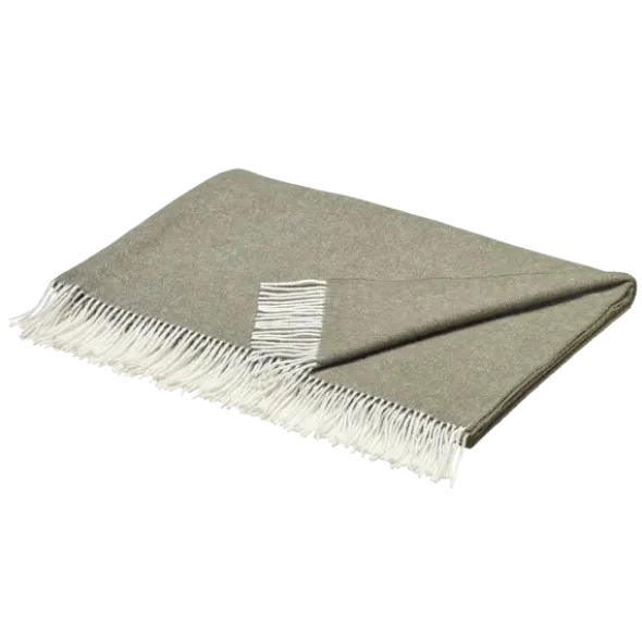 Decke -FINHO- Farbe Dark Olive Größe 130 x 200 cm
