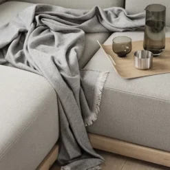 Decke -MELANGE- Farbe Steel Gray - Größe 130 x 200 cm