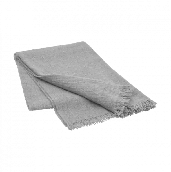 Decke -MERINO- Farbe Sharkskin - Größe 130 x 200 cm
