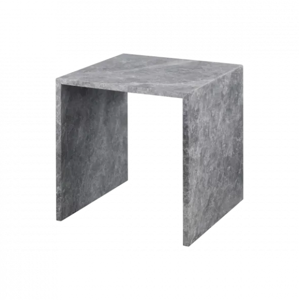 2er Set Beistelltische -VARU- Farbe Tundra Gray - aus Marmor