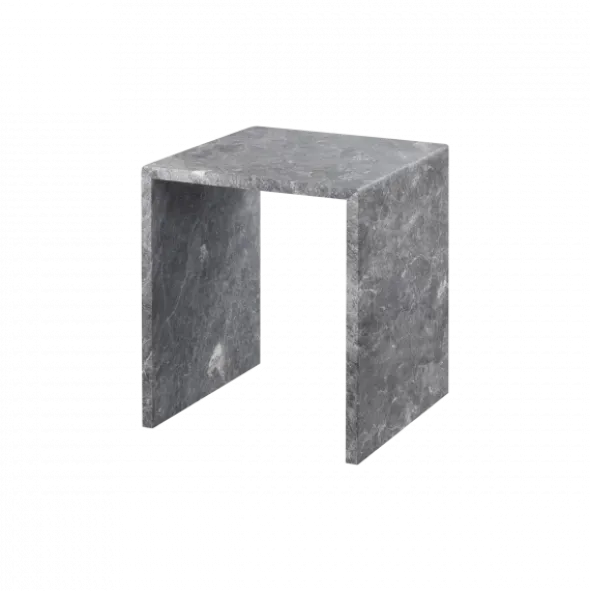 2er Set Beistelltische -VARU- Farbe Tundra Gray - aus Marmor