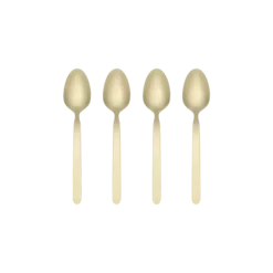 4er Set Espressolöffel -STELLA- Farbe Champagne