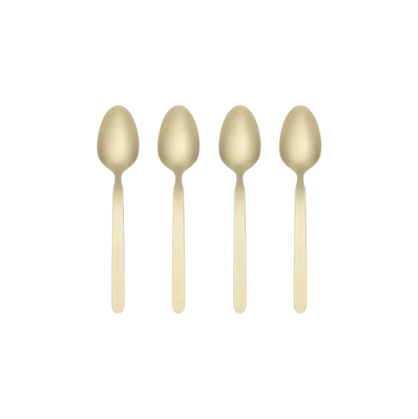 4er Set Espressolöffel -STELLA- Farbe Champagne