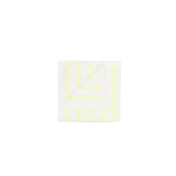 2er Set Gästehandtücher -ARTO- Farbe White/Transparent Yellow - Größe 30 x 50 cm, breite Streifen